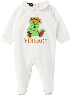 Белый комбинезон Baby Teddy Bear Versace