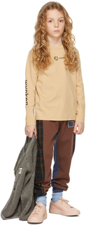 Детская светло-коричневая футболка с длинным рукавом базового слоя Wynken