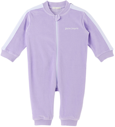 Детский фиолетовый комбинезон в полоску с отделкой Palm Angels