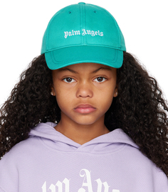 Детская синяя кепка с логотипом Palm Angels