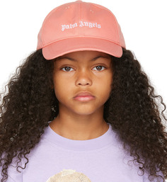 Детская розовая кепка с вышивкой Palm Angels