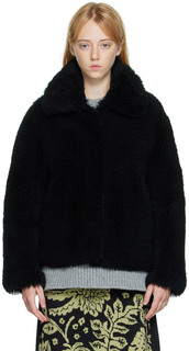 Черная куртка из овчины Yves Salomon - Meteo