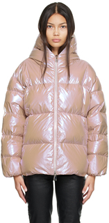 Розовый короткий пуховик Frasne Moncler