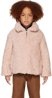 Детская пуховая куртка Kerne розового цвета Moncler Enfant