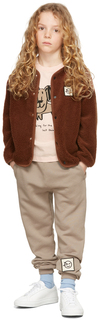 Детская коричневая повседневная длинная куртка-бомбер Wynken
