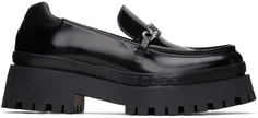 Черные лоферы &apos;The Leather Barcode Monogram&apos; Marc Jacobs