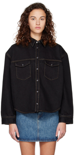 Черная джинсовая куртка свободного кроя WARDROBE.NYC