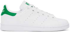 Детские бело-зеленые кроссовки Stan Smith для больших детей adidas Kids