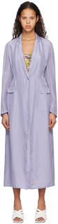 Фиолетовое длинное пальто Dries Van Noten