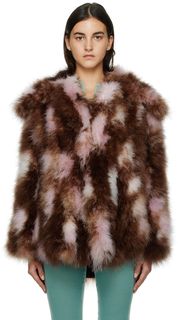 Коричнево-розовое пальто Genoa Feather 16Arlington