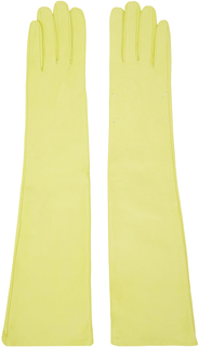 Желтые перчатки с четырьмя стежками Maison Margiela