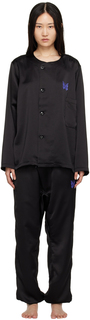 Черный пижамный комплект с принтом NEEDLES