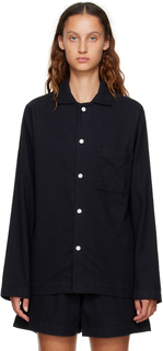 Черная пижамная рубашка с длинным рукавом Tekla