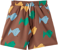 Детские коричневые шорты для плавания Bobo Choses