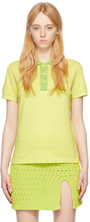 Желтая хлопковая футболка-поло Bottega Veneta