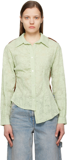 Зеленая комбинированная рубашка Moeka Andersson Bell