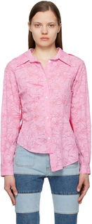 Розовая комбинированная рубашка Moeka Andersson Bell