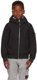 Детская черная куртка Soft-Shell-R Stone Island Junior