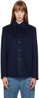 Темно-синяя куртка на пуговицах Bottega Veneta