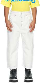 Детские джинсы с пуговицами Off-White MM6 Maison Margiela