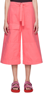 Розовые шорты с краской Dries Van Noten