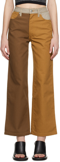 SSENSE Эксклюзивные оранжево-коричневые джинсы Eckhaus Latta