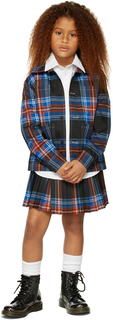 SSENSE Exclusive Kids Черная юбка в шотландскую клетку Charles Jeffrey Loverboy
