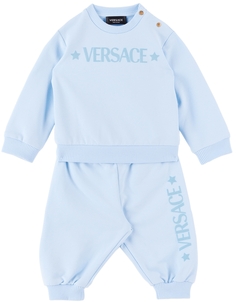 Голубой спортивный костюм из флока Versace