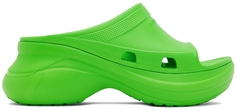 Зеленые шлепанцы Crocs Edition Balenciaga