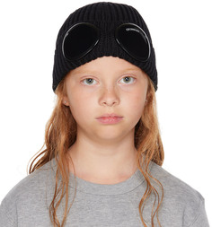 Детская черная шапка Goggle Beanie C.P. Company Kids