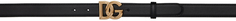 Черный ремень с логотипом DG Dolce &amp; Gabbana