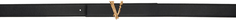 Черный кожаный ремень Virtus Versace