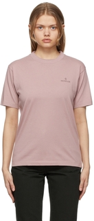 Розовая футболка с логотипом Moncler