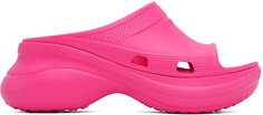 Розовые шлепанцы Crocs Edition для бассейна Balenciaga