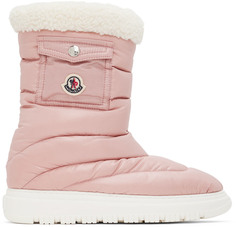 Детские розовые ботинки Petit Gaia Moncler Enfant