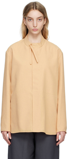 Желто-коричневая рубашка с показа мод ZEGNA
