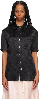 SSENSE Эксклюзивная черная рубашка с вышивкой KIM SHUI