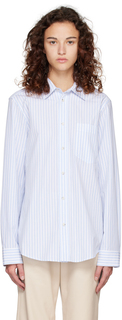 Бело-синяя рубашка Калеб Nanushka