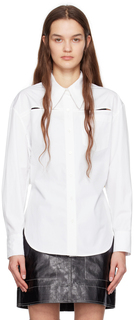 Белая рубашка с разрезом LVIR