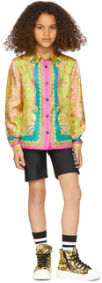 Детская разноцветная рубашка Barocco Versace