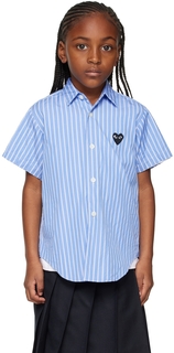 Детская рубашка в синюю полоску Comme des Garçons Play