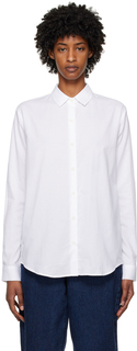 Белая свободная рубашка Sunspel