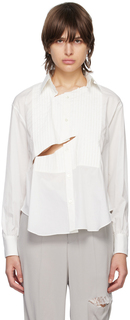 Белая рубашка с защипами Undercover