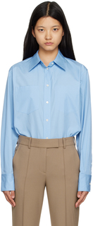 Синяя основная рубашка Helmut Lang