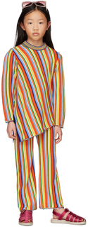 Детский свитер в разноцветную асимметричную полоску M’A Kids