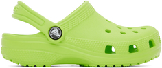 Детские зеленые классические сабо Crocs