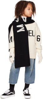 Детские перчатки Intarsia с логотипом Off-White MM6 Maison Margiela