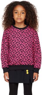 Детский розовый свитер &apos;La Greca&apos; Versace