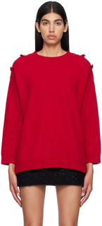 Красный свитер с бантом Valentino
