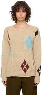 Бежевый свитер с ромбами TheOpen Product